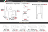 Valencia Verona Power Headrest Row of 4 Loveseat Left Black