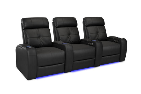 Valencia Verona Power Headrest Row of 3 Black