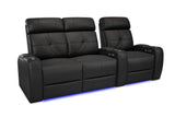 Valencia Verona Power Headrest Row of 3 Loveseat Left Black