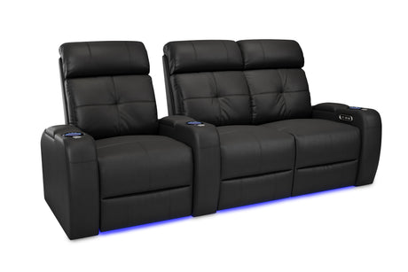 Valencia Verona Power Headrest Row of 3 Loveseat Right Black