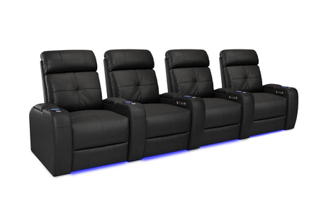 Valencia Verona Power Headrest Row of 4 Black