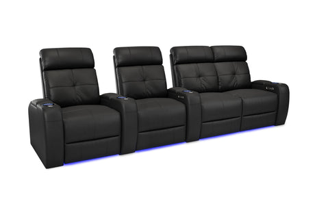 Valencia Verona Power Headrest Row of 4 Loveseat Right Black