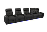 Valencia Verona Power Headrest Row of 5 Loveseat Right Black