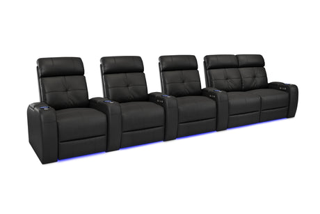 Valencia Verona Power Headrest Row of 5 Loveseat Right Black