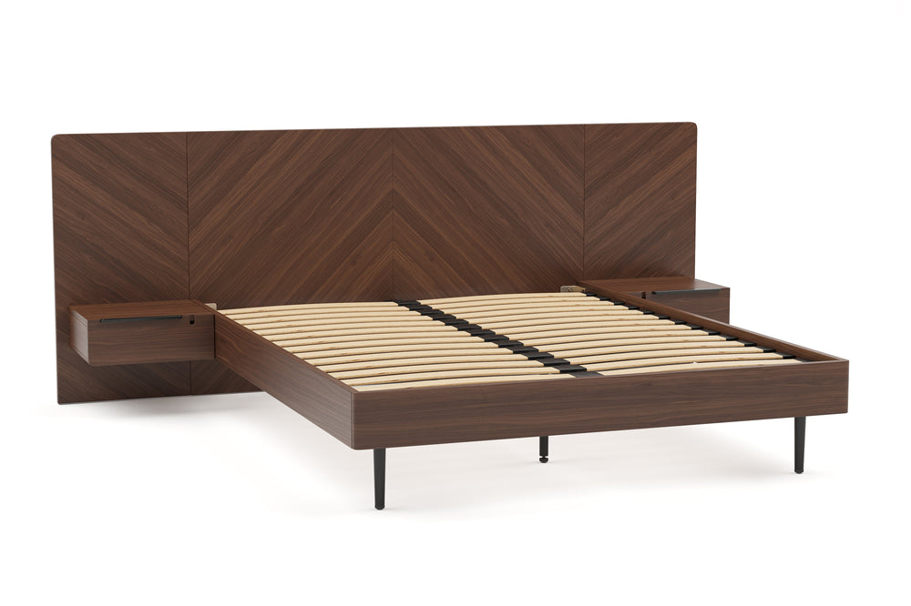 Valencia Ava Wood Queen Bed, Walnut Stain