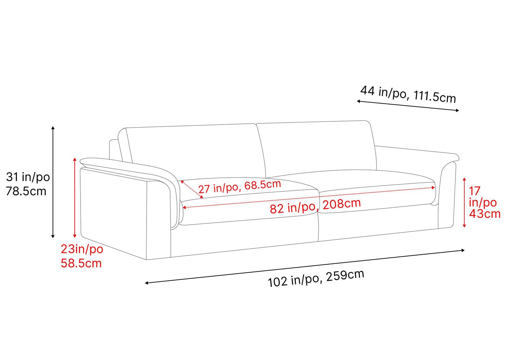 Zaira Leather Sofa