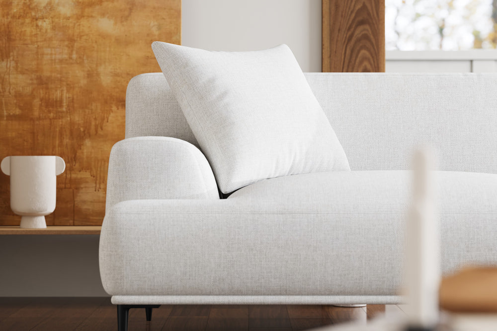 Valencia Kotor Modern Fabric Sofa, White