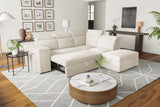 Valencia Finn Fabric Sectional Sofa Bed with Right Hand Storage, Beige Color