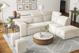 Valencia Finn Fabric Sectional Sofa Bed with Right Hand Storage, Beige Color