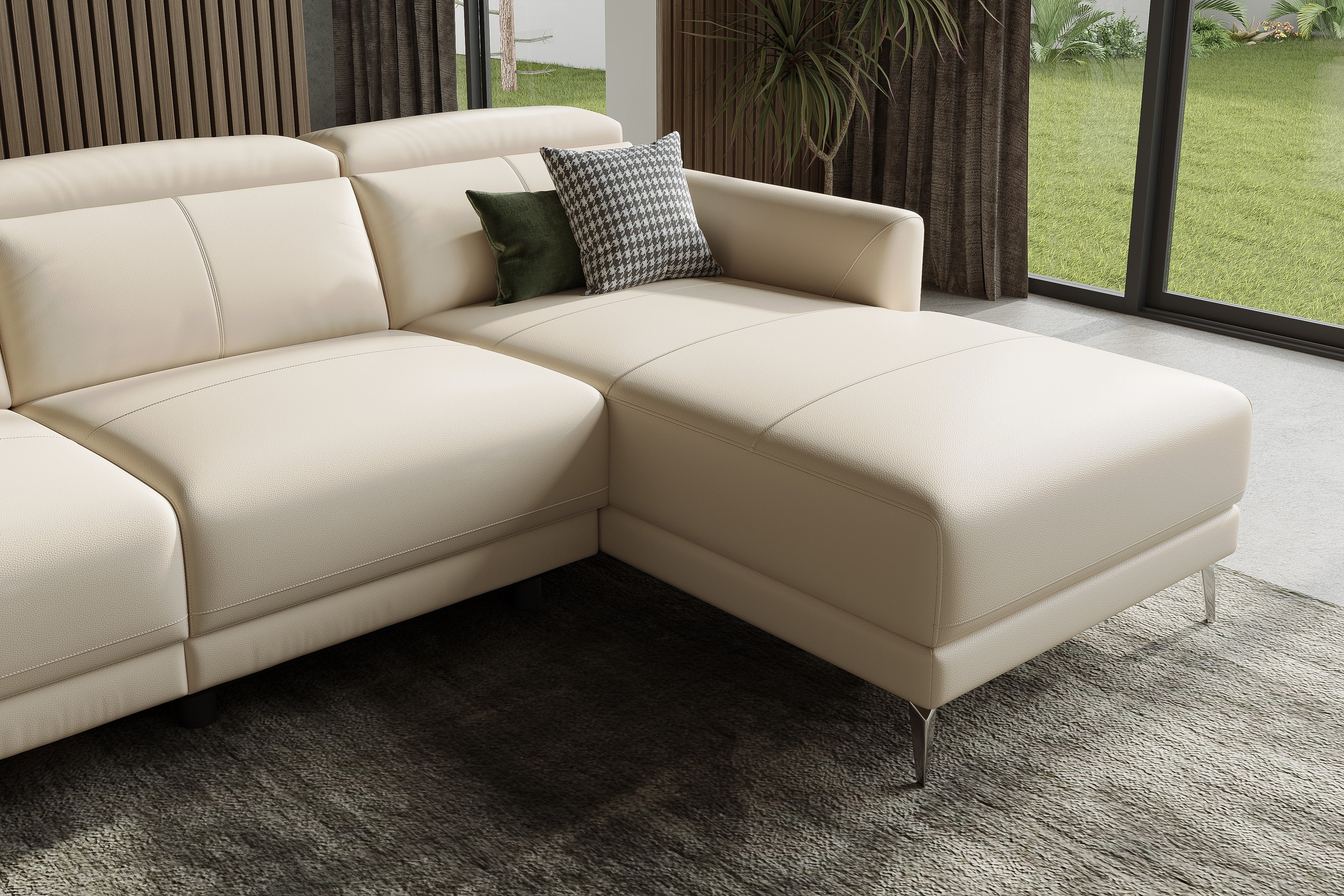 Cream colored sectional sofa discount