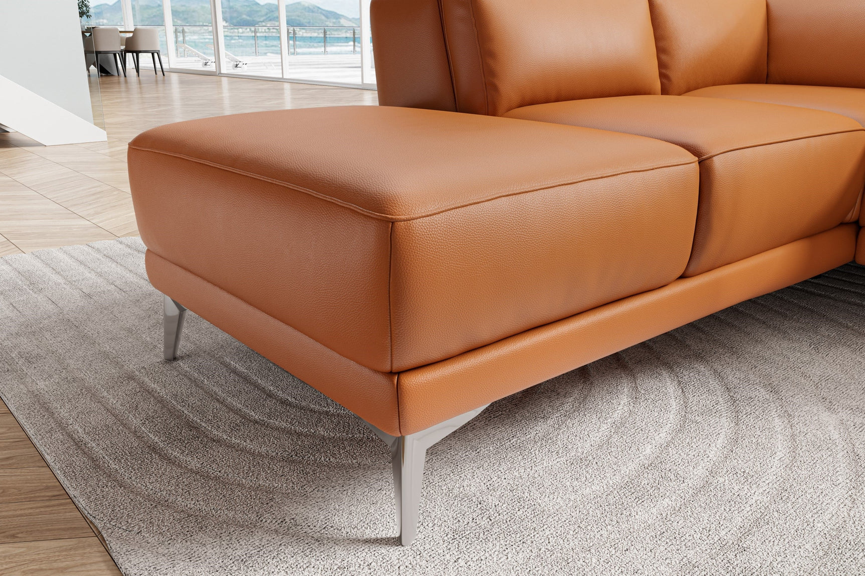 Pista Leather Reclining Sectional Sofa