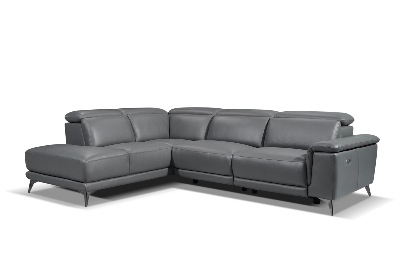 Left arm facing leather shop sectional