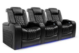 Valencia Tuscany Home Cinema Seating Row of 3 Black