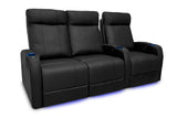 Valencia Syracuse Home Cinema Seating Row of 3 Loveseat Left Black