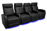 Valencia Syracuse Home Cinema Seating Row of 4 Black