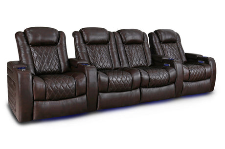 Valencia Tuscany XL Row of 4 Loveseat Center Dark Chocolate