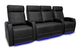 Valencia Syracuse Home Cinema Seating Row of 4 Loveseat Center Black