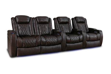 Valencia Tuscany XL Row of 4 Loveseat Left Center Dark Chocolate