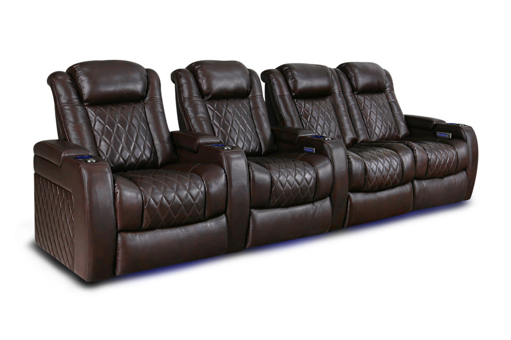 Valencia Tuscany XL Row of 4 Loveseat Right Center Dark Chocolate