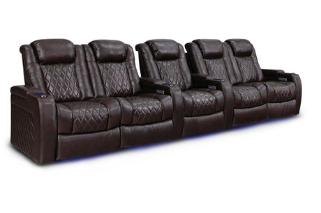 Valencia Tuscany XL Row of 5 Double Loveseat with Single Center Dark Chocolate