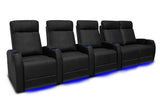 Valencia Syracuse Home Cinema Seating Row of 5 Loveseat Right Black