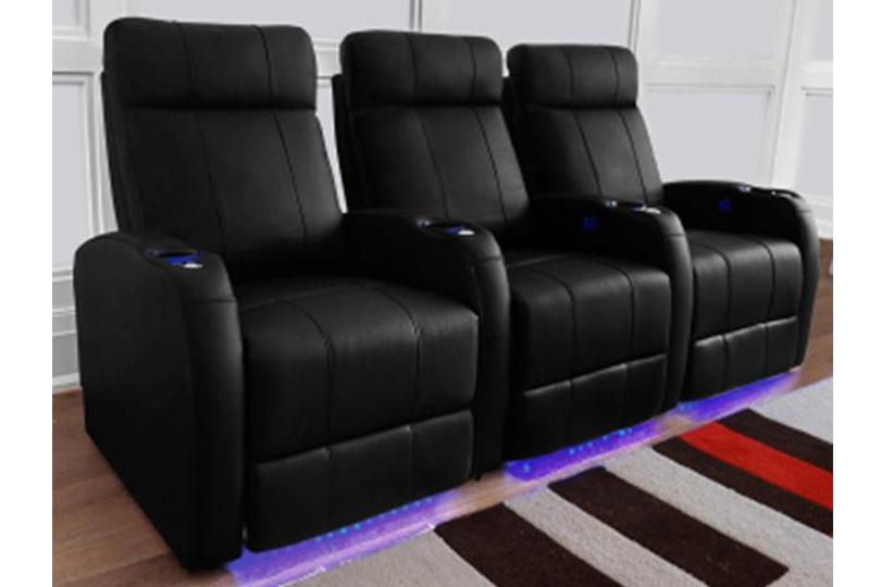 Valencia Syracuse Home Cinema Seating Row of 2 Loveseat Black