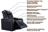 Valencia Tuscany Home Cinema Seating Row of 2 Loveseat Black