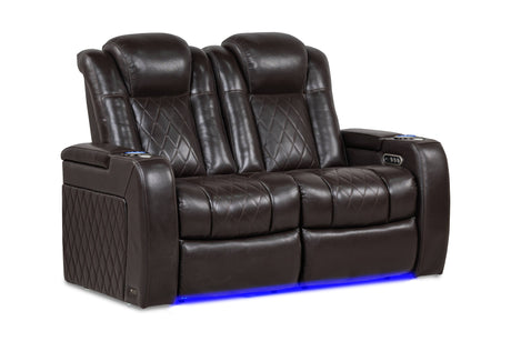 Valencia Tuscany Home Cinema Seating Row of 2 Loveseat Dark Chocolate