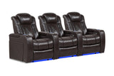 Valencia Tuscany Home Cinema Seating Row of 3 Dark Chocolate
