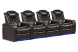 Valencia Tuscany Home Cinema Seating Row of 4 Dark Chocolate