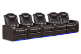 Valencia Tuscany Home Cinema Seating Row of 5 Loveseat Right Dark Chocolate
