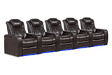 Valencia Tuscany Home Cinema Seating Row of 5 Dark Chocolate